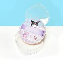 Miniso Sanrio Characters Extra-Large Marshmallow Cushion Puff Hello Kitty Skin-Friendly Flocked Material High Elasticity No Powder Absorption Daily Base Makeup Application (1 PC) - Mauve Purple - View 4