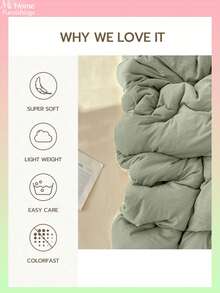 3pcs Green & Light Yellow Bedding Set, 1 Duvet Cover & 2 Pillowcases, Dorm Bedding For Boys & Girls, Simple Fashion Home Decor, Soft & Comfortable Bedroom Bedding, Fashion Set, Machine Washable, No Filling - Green - View 6