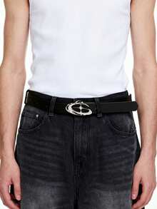 1 pieza Cinturón con hebilla en forma de cruz y estrella, cinturón de hombre versátil y de moda, adecuado para estudiantes jóvenes, uso diario y discotecas, cinturones para hombres, cinturones, cinturón con tachuelas, Y2K, cinturón vaquero - multicolor - Ver 2