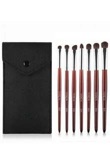 眼部化妆刷套装，高级7支眼影刷，专业眼影刷，适用于眼影、唇部、斜角、眼线，柔软毛质，木质手柄。 - 彩色 - 查看 18