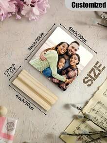 2D平面单件定制亚克力相框，适用于婚礼、生日、周年纪念日 - 可添加您自己的照片、姓名/文字 - 珍藏回忆的理想礼物，照片展示，生日纪念相框，圣诞相框，派对相框，摄影装饰，照片收纳，桌面照片架，家居装饰客厅 - 多色 - 查看 6