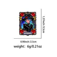 Tarotkarten Hexen Muster Broschen für Kleidung Frauen Männer Emaille Anstecknadeln Abzeichen Anstecknadeln für Rucksack Schmuck Accessoires Geschenke