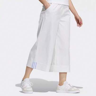 Adidas Women's Pants - New Style Comfortable Woven Breathable Loose Wide-Leg Pants