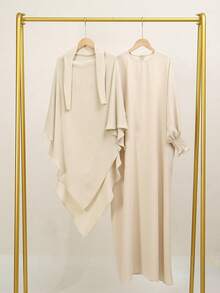 1pc Women Hooded Abaya Robe Dress, Casual Loose Breathable Prayer Gown, Suitable For Daily Wear Or As Gift Accessories Women - Hooded Robe - View 26