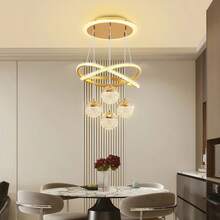 4-Head Acrylic Round Ball Pendant Light, Modern Minimalist Design, Suitable For Dining Room, Bedroom, Living Room, Corridor, Ceiling Light - Multicolor - View 12