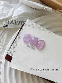 15毫升冰晶透明指甲油凝胶，2026新款紫色系列，含碎钻，畅销裸色透明紫色美甲沙龙专供 - 彩色 - 查看 4