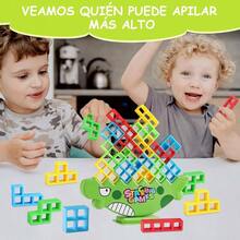 Juego Equilibrio Torre, 64 Piezas Tower, Juguetes de Apilamiento de Equilibrio, Torre de Bloques Tipo para nios, Stack Tower, Juegos de Mesa perfectos para nios y Adultos - inicial - Ver 3