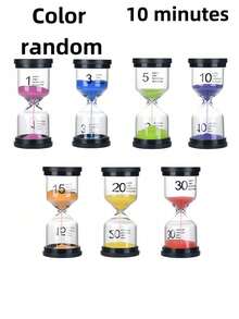 1/6 unidades de cronômetros coloridos requintados, enfeites de mesa para escritório, cronômetros de aprendizagem para escritório de 1 minuto/3 minutos/5 minutos/10 minutos/15 minutos/30 minutos, cronômetros de areia para artesanato em sala de aula, casa e escritório (cor aleatória)