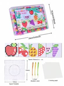401/613/706 piezas Kit de cuentas de fusión grandes de 10mm con diseños de océano, frutas y dinosaurios, patrones de diferentes colores para manualidades y artes del hogar, cuentas de fusión para manualidades como regalos de Navidad y cumpleaños (colores de accesorios aleatorios)