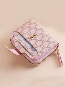 新款荔枝纹字母钱包,多卡位和口袋,短款小巧女士钱包,加厚复古时尚零钱包,迷你钱包,小钱包,可爱钱包,钱袋,零钱包,女士礼物,趣味礼物,教师礼物 - 彩色 - 查看 5