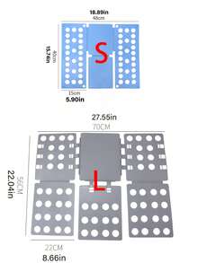 衬衫折叠板、衣物折叠板、塑料洗衣折叠架、家用收纳工具、T恤折叠板、T恤折叠器、衣物折叠板、塑料洗衣折叠架、可调节塑料衣物折叠板、便捷衣物整理器、多孔设计方便居家收纳、成人儿童适用 - 彩色 - 查看 10