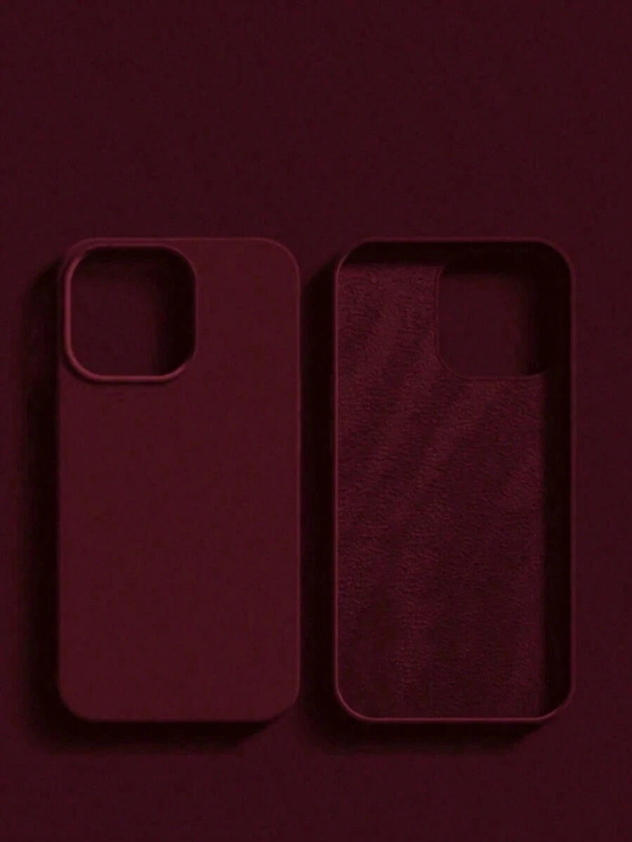 1pc Black Slim Straight Edge Phone Case, Designed For Camera Protection, Made Of Soft Microfiber Material With Shock-Absorbing Function, Compatible With Various Models Including Compatible With IPhone, Honor, Alive, 6 To 17, S26/S25 Series, Note Series,International Version, Not The Domestic Version - Black - View 1