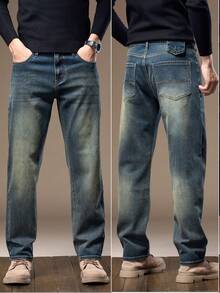 Men's Vintage Regular Fit Jeans (Also Available In Plus Size And Tall Fit) - Retro Regular L30 - Xem 2