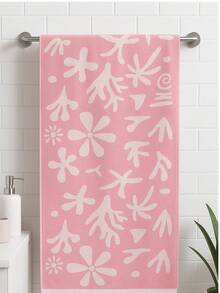 Toalla de baño hecha en Turquía | Algodón turco | Suave, ligera y de secado rápido | 70x150 cm - Rosa coral - Ver 2