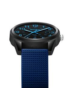 BIDEN 男士手表，时尚中性手表，易读数字夜光表盘，防水，日期显示，医生/护士手表，男女休闲手表+免费表盒 - 藍色 - 查看 5