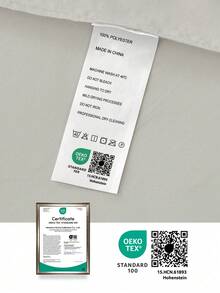 2pcs Ultra Soft Solid Color Pillow Covers, Lightweight And Cloud-Like, Envelope Closure, Light Gray, Oeko-Tex Certified - Light Grey - View 9