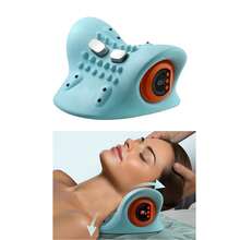 1PCS Neck Massager, Finger Pressure Neck Massager, With Electric Shoulder And Neck Massage, Massage Pillow Neck, Back, Shoulder Heating Neck Stretcher - Green - View 2