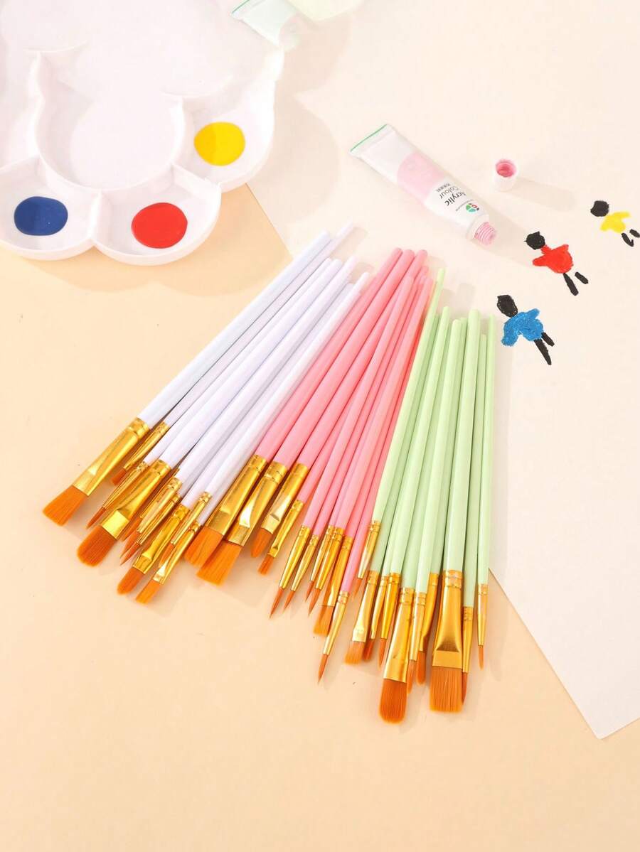 Bộ 10 cọ vẽ phù hợp cho Acrylic, Sơn dầu, Màu nước, Vẽ mặt, Vẽ móng, Vẽ chi tiết và Vẽ đá, Cọ vẽ móng, Bộ cọ vẽ móng, Vật dụng cần thiết cho ngày tựu trường, Vật dụng cần thiết cho phòng ngủ, Du lịch ngày lễ, Quà tặng tuyệt vời - Nhiều màu - Xem 1