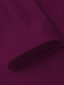 Women's Long Sleeve Thermal Underwear Crew Neck Thermal Lined T-Shirt, Solid Color, Comfortable & Soft, Casual Homewear Top, Warm & Windproof For Winter - Red Violet - View 5