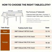 1pc White Tablecloth, Suitable For Family Gatherings, Romantic Weddings, Friends Parties, French Manor Weddings, Long Dining Tables, Parties And Outdoor Events, Coffee Table, Dessert Table - White - View 6