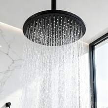 23cm/9.1in Large Panel High Pressure Shower Head, Suitable For High Water Pressure Areas, Universal 4-Inch Connection
