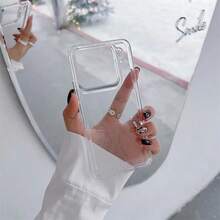 1pc Transparent Airbag Anti-Fall Phone Case, Oil-Proof, Scratch-Resistant, Easy To Clean, Friendly Appearance - Clear - View 4