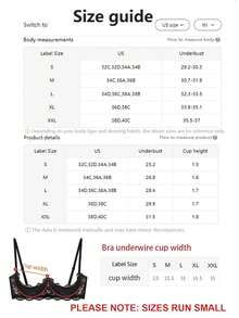 Women's Black Sexy Lace 1/3 Cup Bra, Adjustable Straps, Comfortable Fit, Recommend Sizing Up - Black - View 6