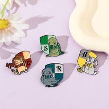 Warner Bros 1/4 Pcs Cartoon Brooch Set Creative  Shaped Enamel Pin Metal Badge Jewelry Clothing Backpack Accessories Gifts - One Size - View 9