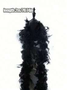 1pc Fluffy Faux Feather Scarf, Feather Shawl, Suitable For DIY Birthday Party Costumes, Wedding Photography Props, Stage Performance, Family Gatherings, Halloween Costumes, Concerts And Home Decor, Carnival Costumes And Accessories, Party Supplies. - Multicolor - View 18