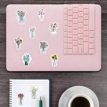 500pcs Vase Stickers Roll, Aesthetic Vinyl Stickers, High Quality Decals For Scrapbook, Journaling, Laptop, Bumper, Skateboard, Water Bottle, Computer, Phone, Perfect Gifts For Adults - Nhiều màu - Xem 6