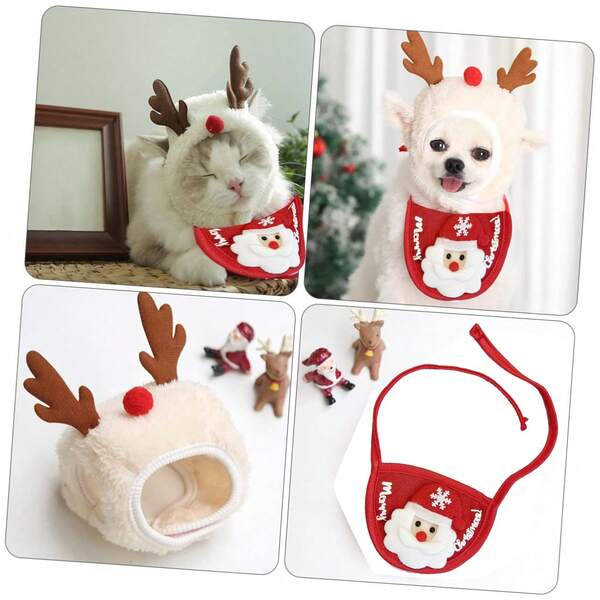 Christmas Pet Hat, Cat Clothes, Winter Supplies In Stock, Wholesale Dog Bibs & Drool Cloths