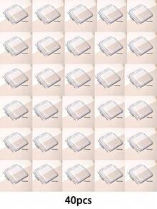 5 piezas/10 piezas/16 piezas Caja de almacenamiento de arte de uñas creativa, estuche de exhibición de arte de uñas de acrílico transparente a prueba de polvo, caja de almacenamiento transparente para joyas/tarjetas - transparente - Ver 14