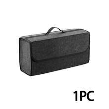 1 pieza Caja de almacenamiento de fieltro gris oscuro para automóvil, bolsa de almacenamiento para automóvil, caja de almacenamiento de fieltro suave y gruesa para el hogar, caja de almacenamiento para automóvil para un almacenamiento ordenado de artículos de primera necesidad