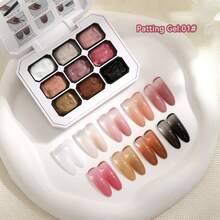 AiFer Bộ 9 màu sơn gel chấm bi, độ bão hòa cao, màu gel bán đặc phổ biến, thích hợp cho các tiệm làm móng. - Nhiều màu - Xem 14