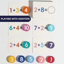 Wooden Number Decomposition Operation Addition And Subtraction Number Arithmetic Cognitive Matching Cards