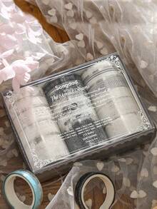 15 Rolls/Box Of Exquisite Lace Pattern Transparent Tape, Waterproof PET Material Creative Design Tape, Suitable For Scrapbook Decoration, Gift Wrapping Decoration, Art Item Decoration Tape, A Gift For Friends - Multicolor - View 3