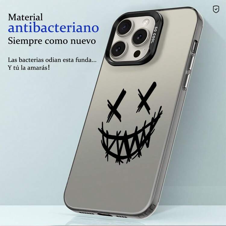 Funda protectora de teléfono con Carcasa Para Diseño Cara Cosida Creativa Negra regalo de moda minimalista interesante para hombres y mujeres, adecuado para  16/15/15Pro/15ProMax/14/13/12/11/MAX,  17,  17 Air,  17 PRO, Max Series,A14/A15/S23 Ultra/A50/A12/A32/A52/A72/A51/A21S/A13/A14/S22 Ultra/S23/A33/A53/S20 FE diseño creativo y de moda para hombres y mujeres - Rosa - Añade 9