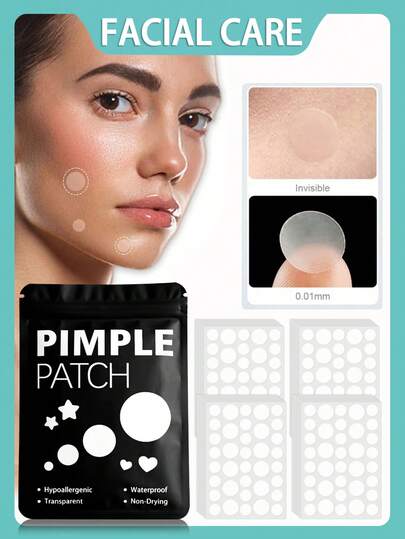 720片温和不刺激的圆形隐形面部贴纸。不含酒精，无香料，隐形面部及身体装饰贴纸，适用于黑头镊子/睫毛镊子，男女通用，拍照脸部彩绘必备，适合圣诞节、冬季、毕业典礼等场合。