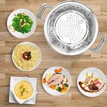 Professional Stainless Steel Pasta Pot With Strainer Insert For Efficient Cooking And Steaming 4Piece Set Includes Pasta Pot And Steamer Pot 8.6Qt InductionReady Stock Pot With Durable Glass Lid Advanced ImpactBonded Technology For Even Heat Distribution And LongLasting Performance In Kitchen Use - 4件 - 查看 6