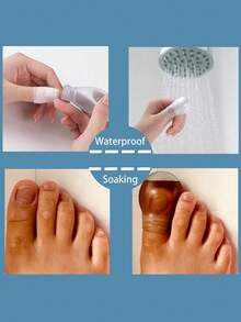 Silicone Toe Covers, High-Quality Toe Covers, Soft And Comfortable, Reduce Friction, Prevent Ingrown Toenails And Blisters, High-Quality Bath Toe Covers, Transparent Blue Silicone Toe Covers.