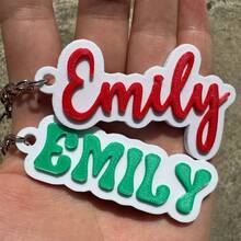 1 pieza Llavero/Etiqueta de equipaje/Placa de nombre personalizada en 3D impresa con baloncesto/béisbol, placa de nombre/etiqueta de bolsa, grabada, de acero inoxidable, colorida, única, personalizada, regalos ideales para él, regalos ideales para ella, ella, novio, novia, familia, amigos, accesorios de viaje, accesorios de viaje, útiles escolares, estudiantes de secundaria, estudiantes de último año de secundaria, estudiantes universitarios, estudiantes universitarios, estudiante de primer año, estudiante de segundo año, estudiantes de cursos inferiores, llaveros y accesorios personalizados, atuendo vintage, accesorios de vestir, otoño elegante - llavero 3D - Ver 9