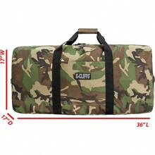 Bolsa de lona resistente para equipo de carga, equipo deportivo, batería, hardware, viaje, portaequipajes de techo - Negro+42" x 20" x 20" - Ver 7
