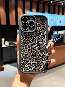 1pc Thick Anti-Drop Fashionable Slogan Phone Case, Suitable Compatible With Apple Series - Black - View 3