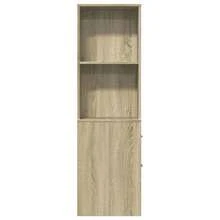 vidaXL Schmaler Badschrank Mit Rollen, Sonoma-Eiche Holzwerkstoff - Giallo - Visualizzare 4