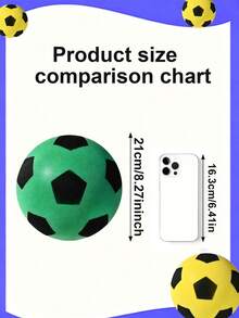 Silent Elastic Foam Soccer Ball | Soft PU Material, High Rebound | Quiet For Indoor Training/Activities | Abstract 3D Printed Design | Ideal Gift For Husband/Children/Sports Enthusiasts | Excellent Gift Choice For Thanksgiving/Christmas/Halloween/New Year | Suitable For Parent-Child Interaction, - Multicolor - View 17