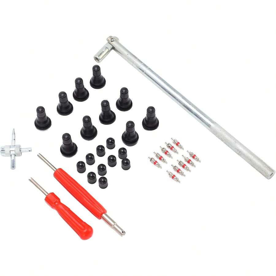 Juego de herramientas de instalación de extractor de vástago de válvula, extractor de vástago de válvula de coche, herramienta de instalación de reparación de neumáticos, suministros de herramientas - 1 - Ver 1