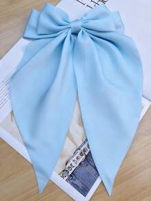 1个蓝色蝴蝶结发夹，女士大号蝴蝶发夹，女孩缎面超大蝴蝶结发夹，特大号长尾蝴蝶发夹，发饰，礼物，发爪，发夹，头部饰品，女士发饰，发夹 - 淺藍色 - 查看 7