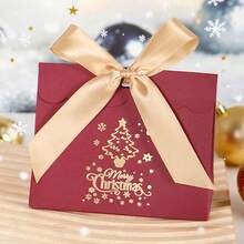 5/20 Pcs Christmas Tree Pattern Gift Theme Dessert Packaging Box, Biscuit Snack Gift Packaging, Christmas Candy Gift Packaging Gift Box - Wave Cover - View 8