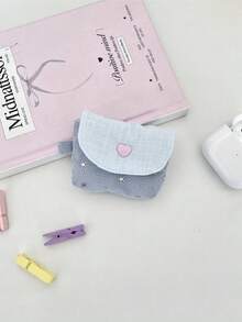 可爱耳机收纳盒 耳机保护套 无线耳机收纳袋 迷你耳机收纳盒 可爱柔软蓝牙耳机保护套 兼容苹果耳机 保护套 无线蓝牙耳机软包 钱包格纹图案 圣诞礼物 结婚礼物 - 彩色 - 查看 11