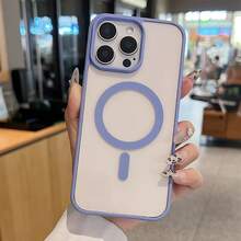 透明磁吸手机壳，兼容 17 Pro Max、16、15、14、13、12、11 Pro Plus Max、Mini 7、8、SE、16e、7P、X、XR、Xs Max，防震保护套，兼容三星 S25 Ultra、S24 Ultra、S23 FE、S22+ - 遠峰藍 - 查看 5